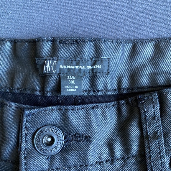INC mens wax finished slim straight jeans - Picture 4 of 4